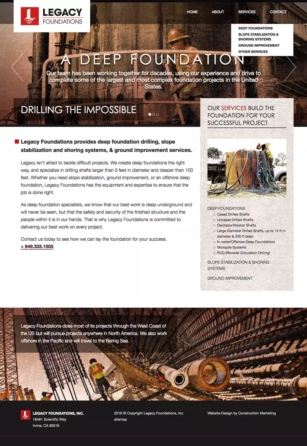 Legacy Foundations website